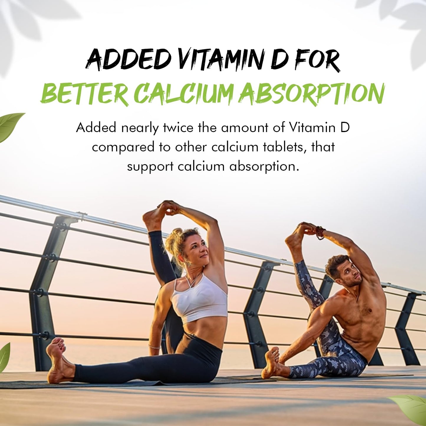 Sprowt Calcium Magnesium Zinc Vitamin D3, B12 & K- Vegetarian Tablets I Supplement for Women and Men, For Bone Health & Joint Support I 30 Tablets