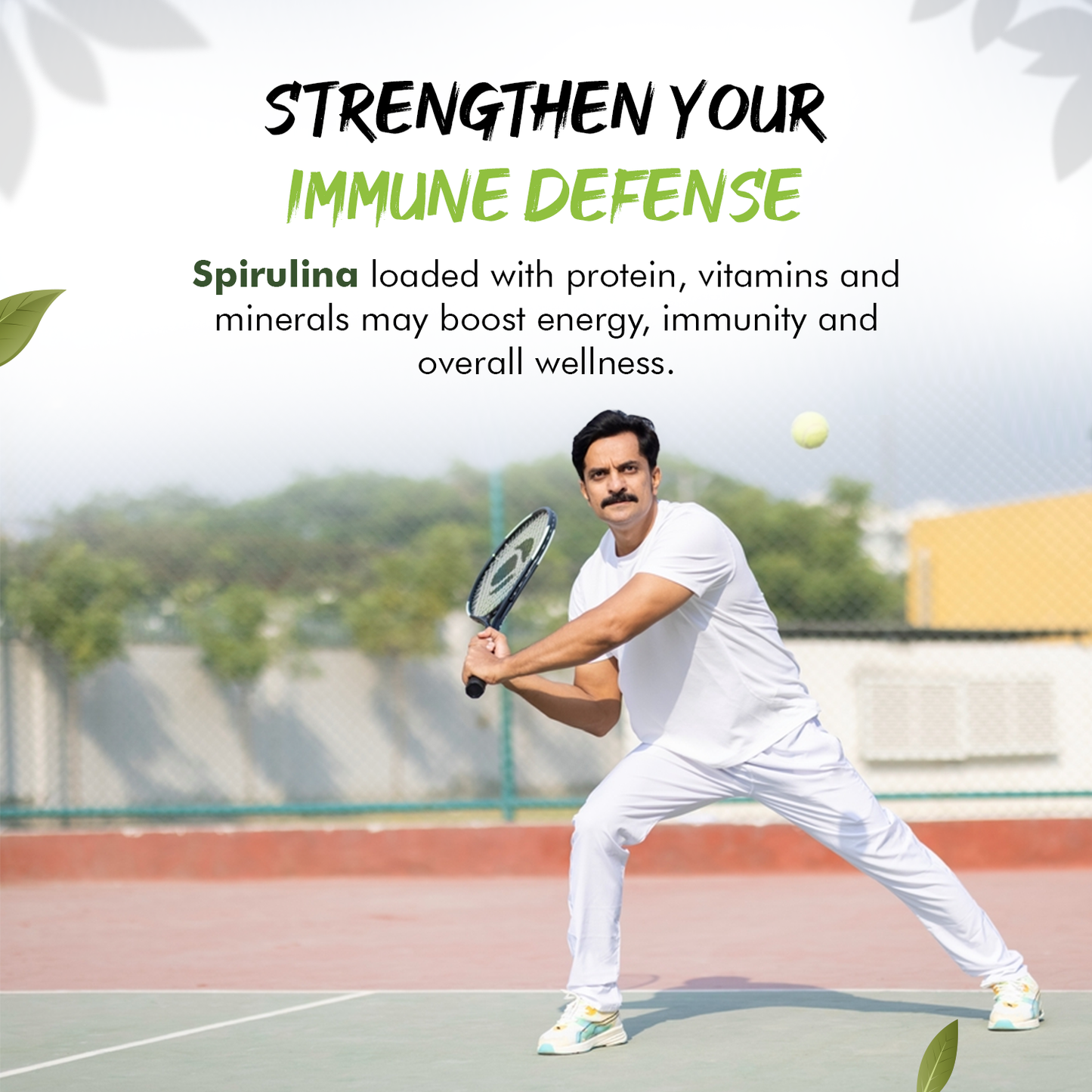 Spirulina 2000mg Supplement For Men And Women | GreenSuper Food For Weight Management & Immunity Booster | Helps In Healthy Heart - 120 Vegetarian Capsules