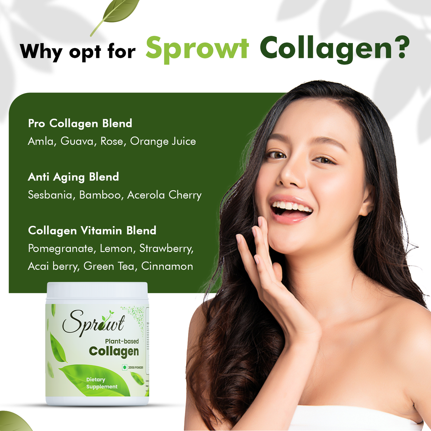 Sprowt Plant Based Collagen Builder for Youthful & Glowing Skin