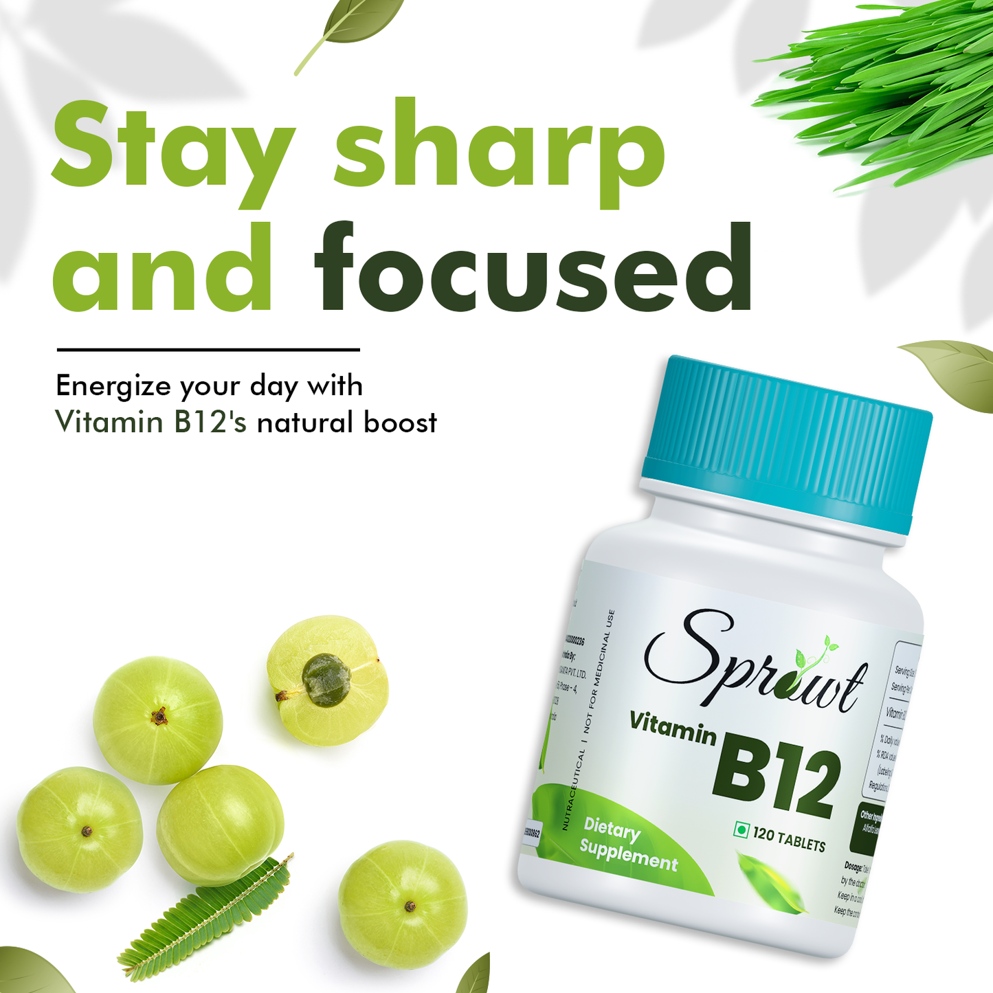 Sprowt Plant Based Vitamin B12 Tablet