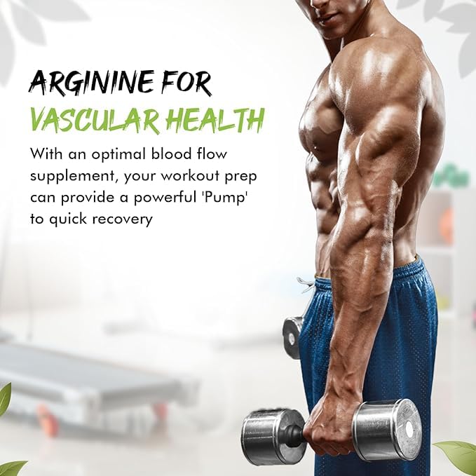 Sprowt L-Arginine 1000mg Supplement | Boost Nitric Oxide Levels | Pre Workout supplements for Men & Women | Improves Energy, Muscle pump, Muscle Growth, Stamina & Recovery | 60 Capsules