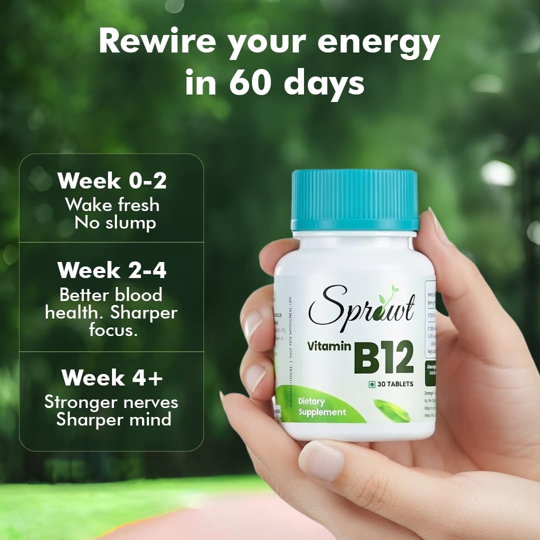 Sprowt Plant Based Vitamin B12 Tablet - 30 Tablets