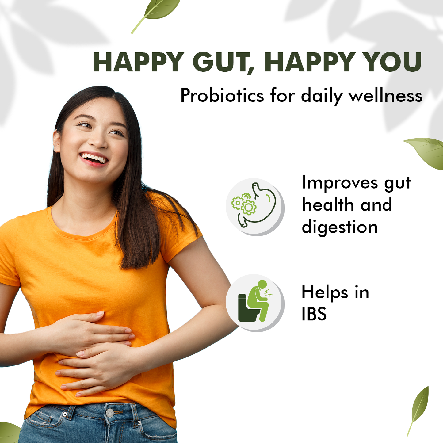 Sprowt Probiotics Supplement 2.75 Billion for Women & Men - 100 Veg Capsules