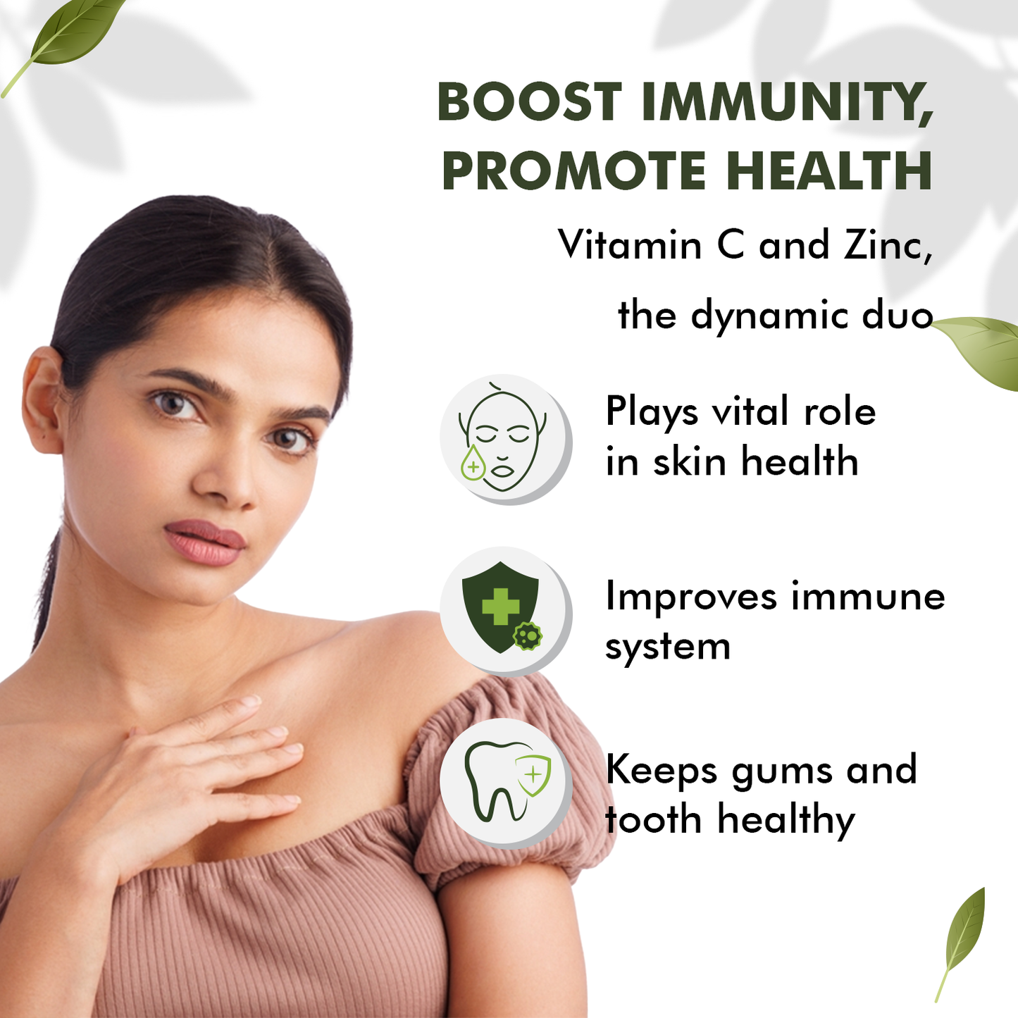 Sprowt Plant Based Vitamin C with Zinc - 120 Veg Capsules | Boosts Immunity Rich Antioxidants