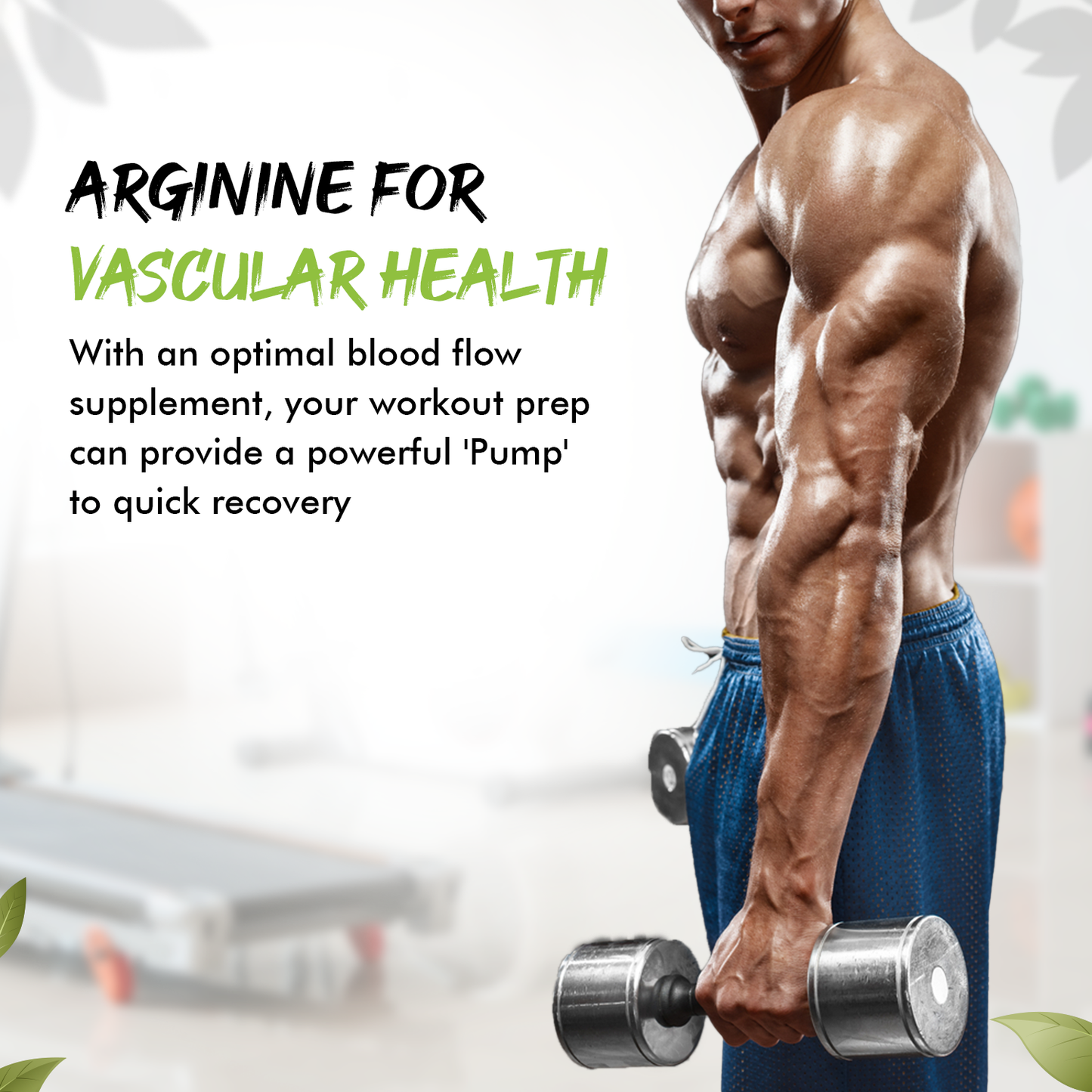 Sprowt L-Arginine 1000mg Supplement | Boost Nitric Oxide Levels | Pre Workout supplements for Men & Women | Improves Energy, Muscle pump, Muscle Growth, Stamina & Recovery
