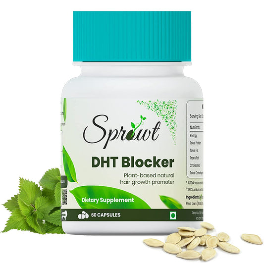 Sprowt Plant Based DHT Blocker Capsule for Hair Growth, Helps Reduce Hair Fall