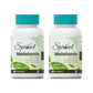 Sprowt Melatonin 10mg for better sleep | Sleep Supplement, Antioxidant Support & Non-Habit Forming - Pack of 2, 120 Tablets Each