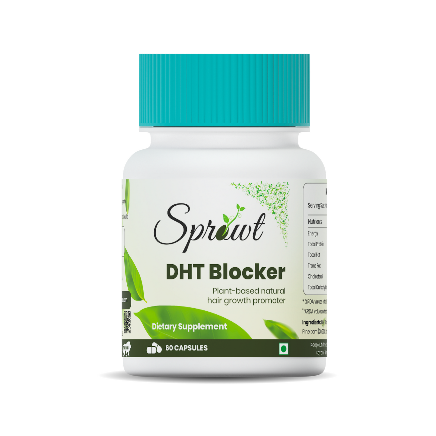 Sprowt Plant Based DHT Blocker Capsule for Hair Growth, Helps Reduce Hair Fall | Pack of 3, 60 Capsules